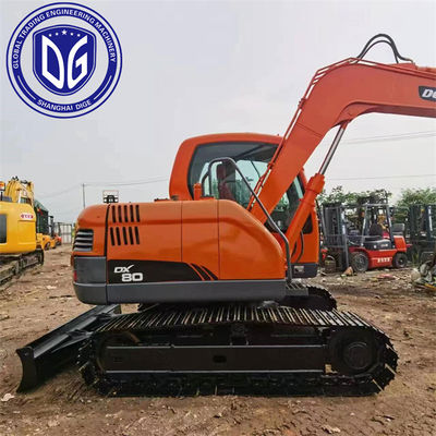 الجودة  DX80 8 Tons Used Doosan Excavator Hydraulic Excavator Machine مصنع