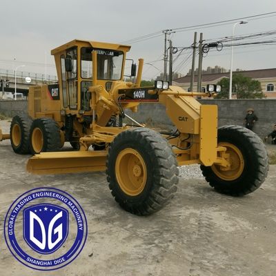 المصدر اليابان CAT140H المستخدم Caterpillar Grader CAT140H عجلة الدرجة Caterpillar Grader CAT 140H