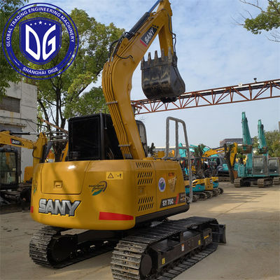 ساني SY75C 7.5 طن استخدمت حفارة الزحف مع نظام تبريد متقدم