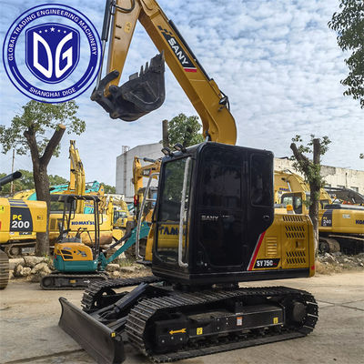 SY75C المستخدمة SANY الحفرة الهيدروليكية رفع وحمل