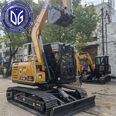 ساني SY75C 7.5 طن استخدمت حفارة الزحف مع نظام تبريد متقدم