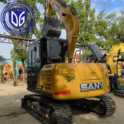 Sany SY75C 7.5Ton استخدمت حفر الزحف مع نظام التبريد المتقدم