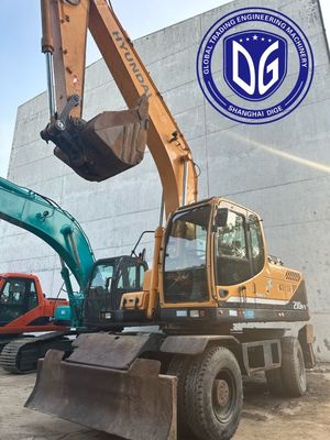 R210w-9 حفرة هيونداي مستعملة بقيمة 21 طن مع نظام تعليق متكيف