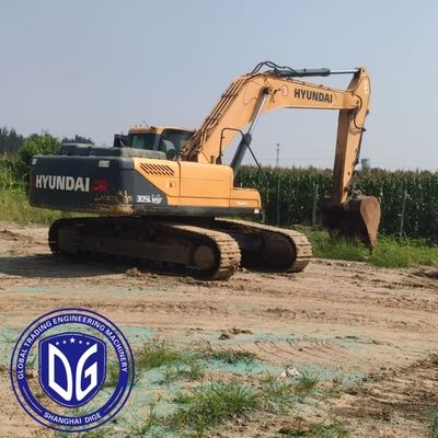 R305VS محفر هيونداي مستخدم بطاقة 30.5 طن و سعة تبريد للعمل المستمر
