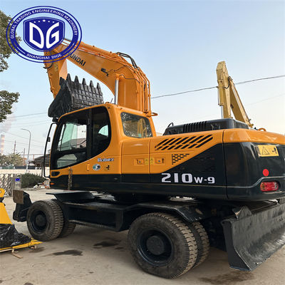 حفرة هيونداي 210 في الهند 20 طن مستعملة هيونداي طراز 210W-9 حفرة عجلات مع حالة جيدة