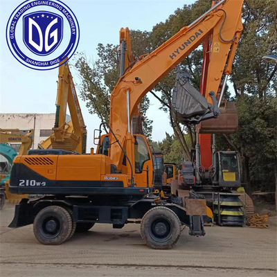 حفرة هيونداي 210 في الهند 20 طن مستعملة هيونداي طراز 210W-9 حفرة عجلات مع حالة جيدة