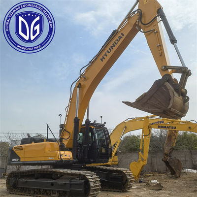 R485LVS الأصلي حفرة هيونداي مستعملة الحفرة الزحفية مستعملة حالة العمل
