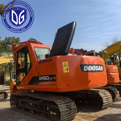 الحفرة المستخدمة من طراز دوسان DH150-7 الحفرة الهيدروليكية ذات الجودة الجيدة 15 طن للبيع