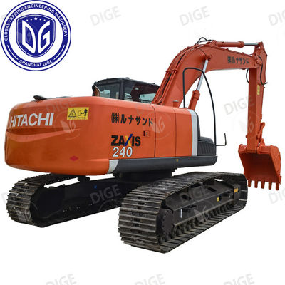 24 طن ZX240 حفرة هيتاشي مستعملة حفرة الزحف المتحركة محرك هيدروليكي