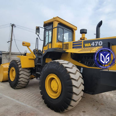 شاحن الأمامية Komatsu WA470-3 شاحن مستعمل معدات البناء لمهندسة التعدين الكبيرة