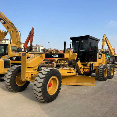 شكل القيادة الهيدروليكية Caterpillar Grader 140h 14677kg الوزن الآلي لدرجة الطريق الدقيقة